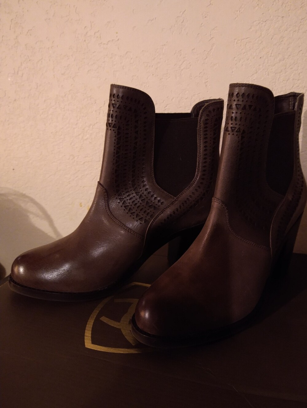 Ariat Brown Leather Ankle Booties